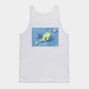 Blue and yellow palms on blue bg Tank Top